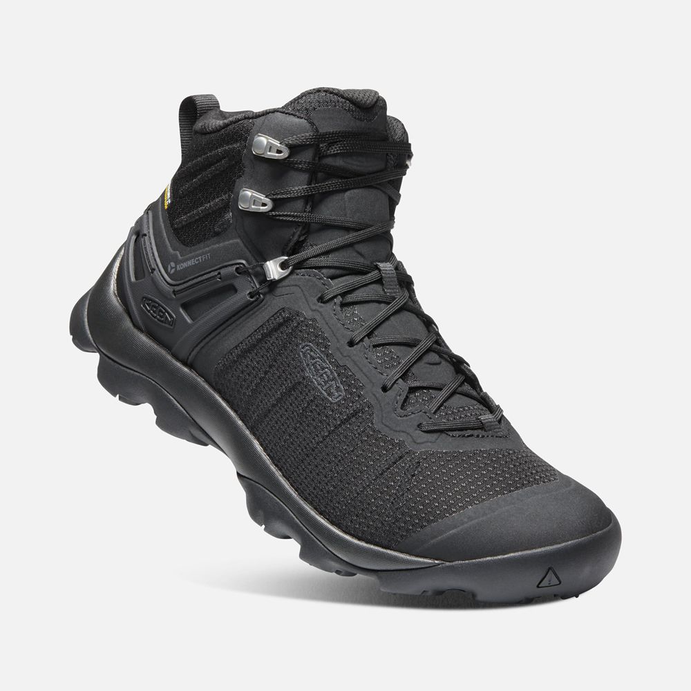 Botas de Seguridad Keen Mexico Negros - Hombre Venture Mid Waterproof - YG1760582